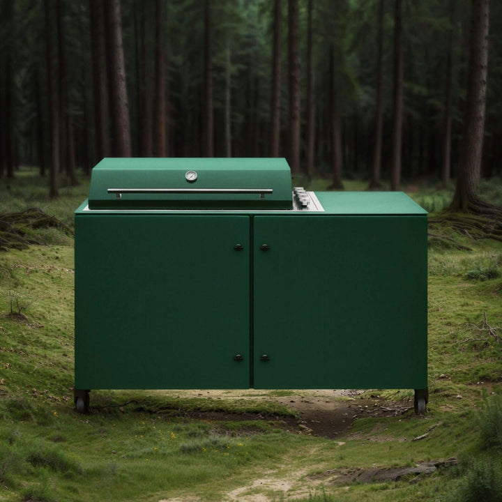 Culnaro Modern Grill i Forest Green – sofistikeret gasgrill i naturlig grøn farve, skabt til kulinariske oplevelser under åben himmel.